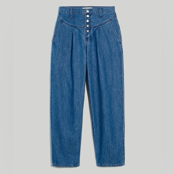 Madewell Tapered Yoke Jeans in Steinbeck Wash - comfort stretch - Picture 6 of 12